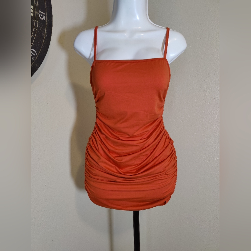 NWOT Women's Sexy Sleeveless Ruched Spaghetti Strap Bodycon Mini Club PartyDress